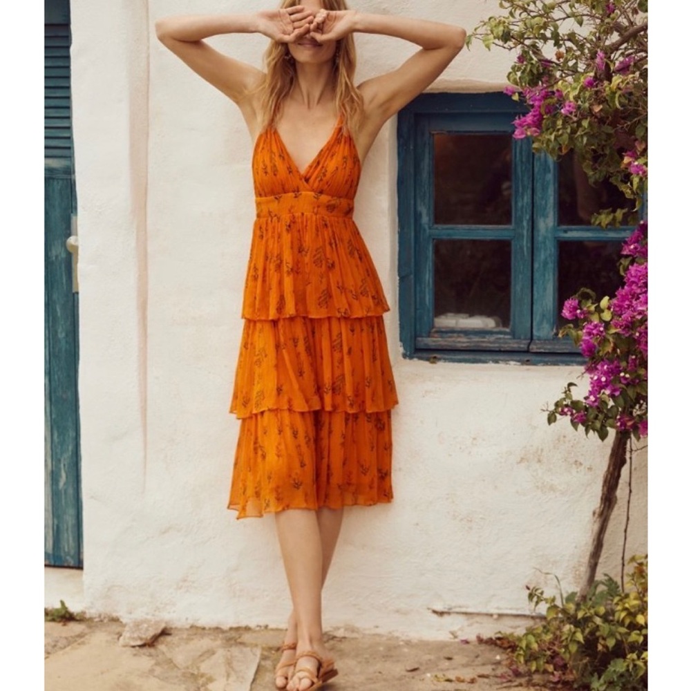 Guapa ‘Pamela' Midi Halter Floral Dress